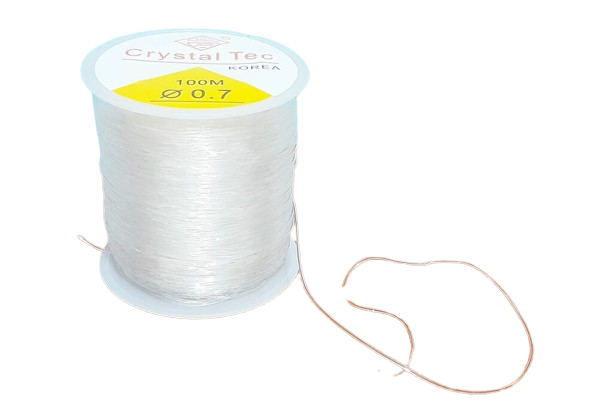 HILO TANZA ELASTICA x100 MTS 0.7M KOREA
