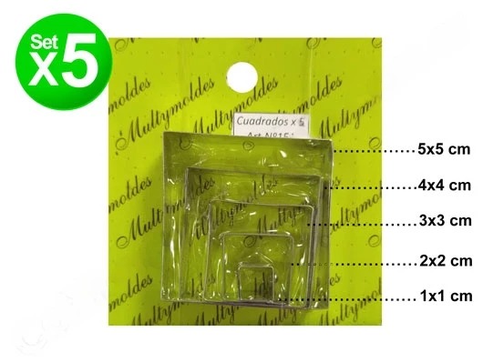 CORTANTE METAL MULTY CUADRADO X5