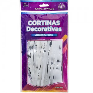 CORTINA METALIZADA IMPORT P.S 2X1 PLATA
