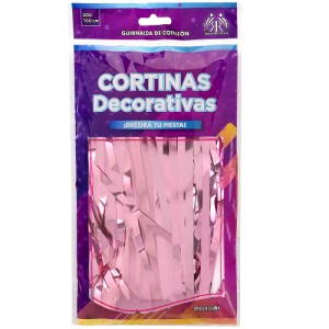 CORTINA METALIZADA IMPORT P.S 2X1 ROSA