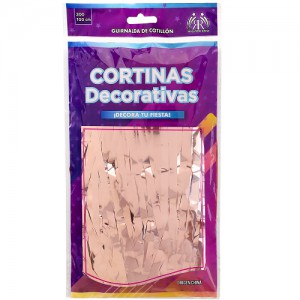 CORTINA METALIZADA IMPORT P.S 2X1 ROSA G