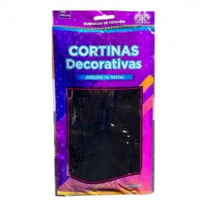 CORTINA METALIZADA IMPORT P.S 2X1 NEGRO