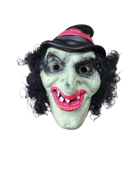 CARETA PLASTICA C/PELO BRUJA