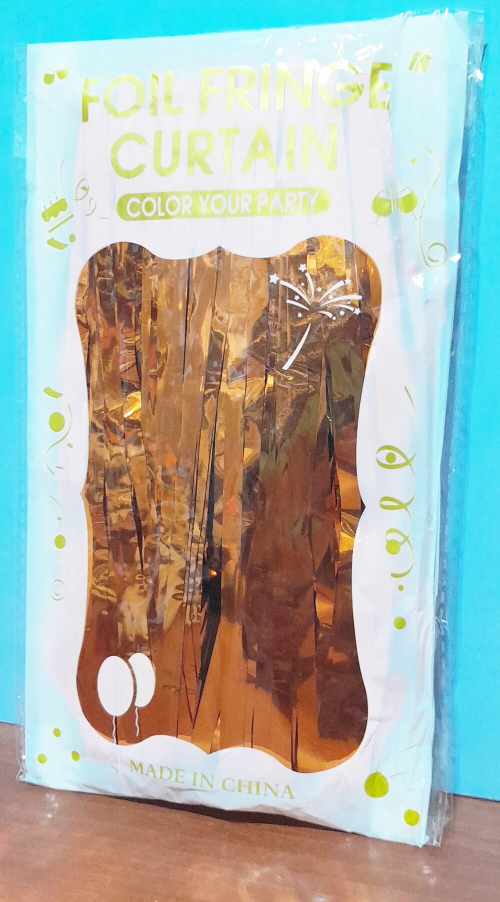 CORTINA METALIZADA IMPORTA NARANJA