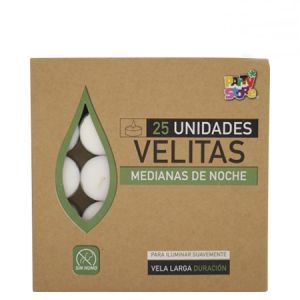 VELA NOCHE x25 BLANCA MEDIANA P.ST VH25M