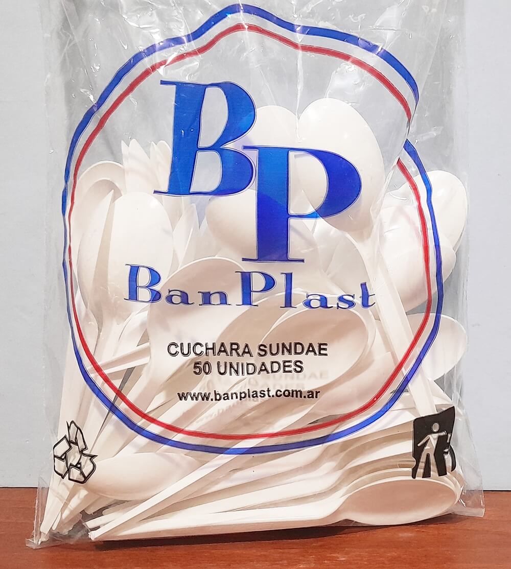 CUCHARA SUNDAE BLANCA B.PLANT x50