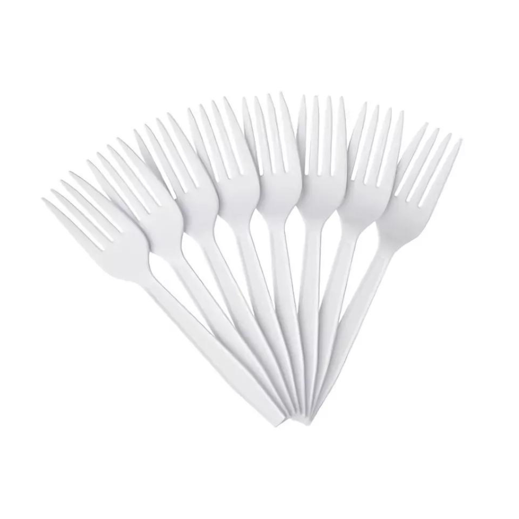 TENEDOR BLANCA B.PLAST x50