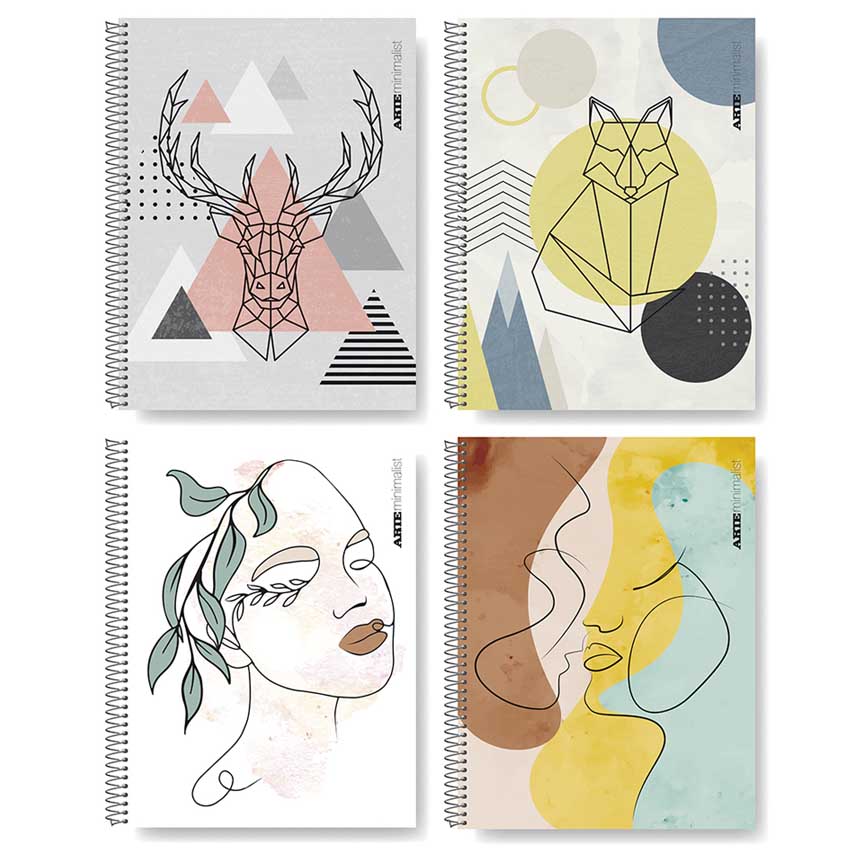 CUADERNO A4 ARTE MINIMALISTA X80HJS