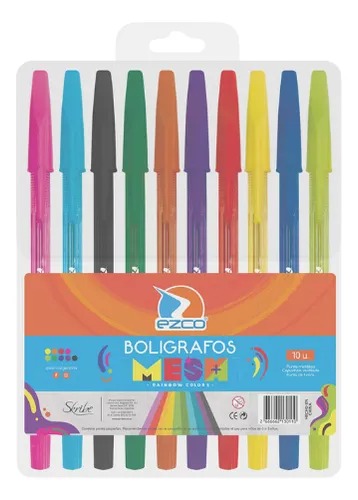 BOLIGRAFO COLOR X10 EZCO
