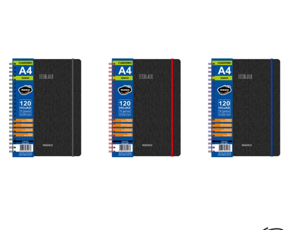 CUADERNO A4 RIDEO PPP ECOBLACK X120HJS·