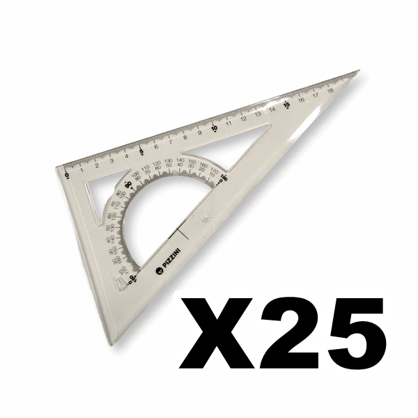 ESCUADRA 20CM 60ª PIZZINI X25 UNID