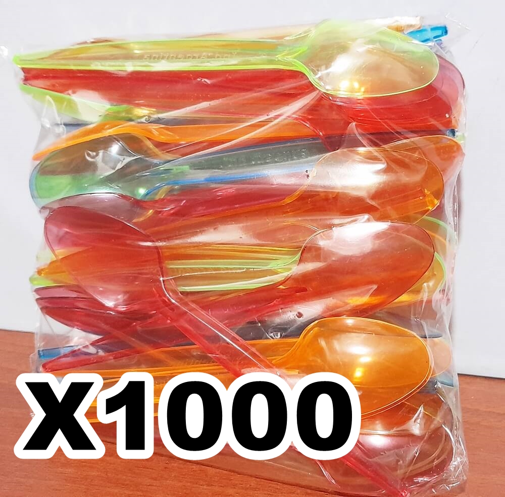 CUCHARA SUNDAE COLOR FLUOR x1000
