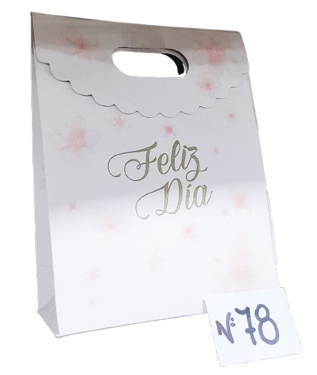 BOLSITA 78 FLORES FELIZ DIA16x13x6