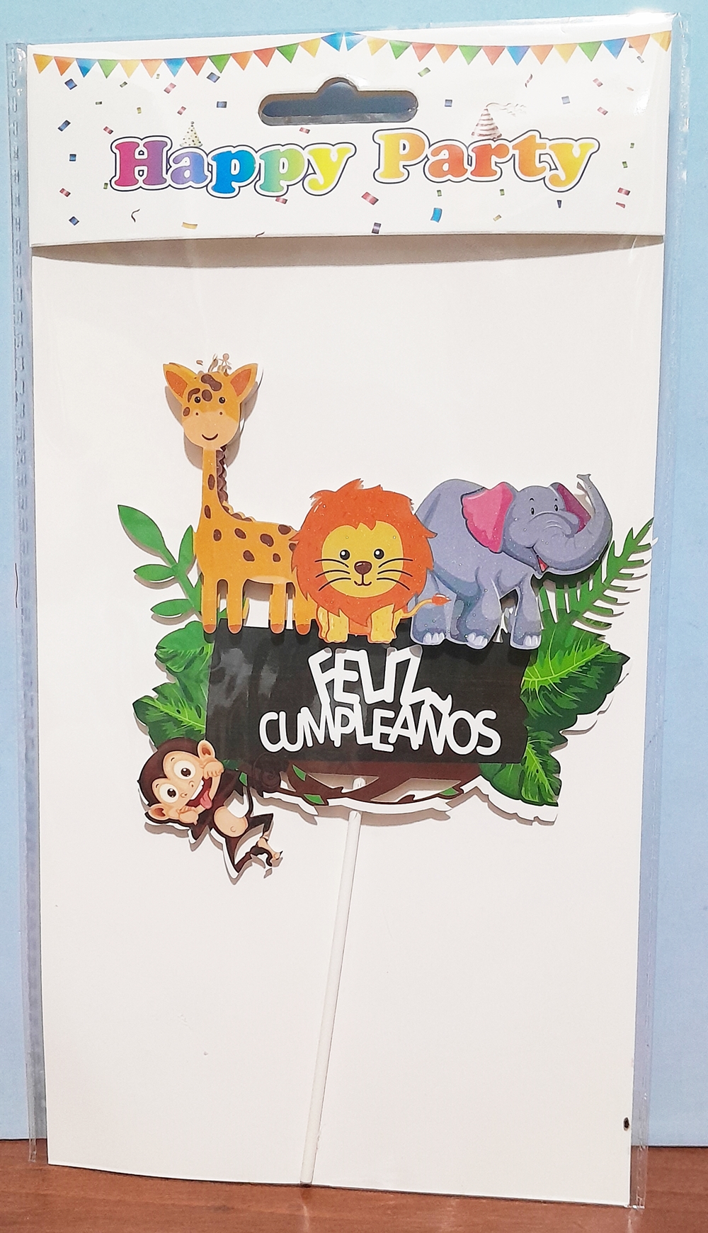 CAKE TOPPER ANIMALITOS DE LA SELVA 3D