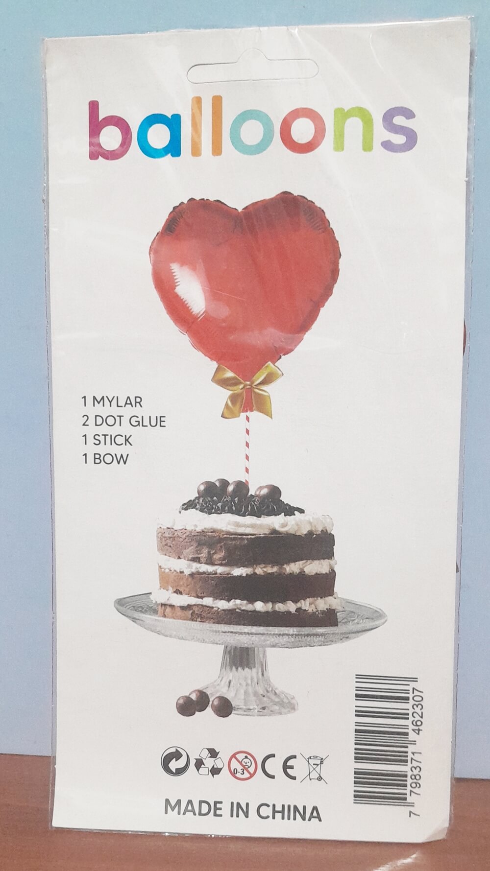 ADORNO PARA TORTA GLOBO TOPER CORAZON