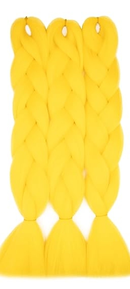 PELUCA TRENZA 100GR COLOR AMARILLO