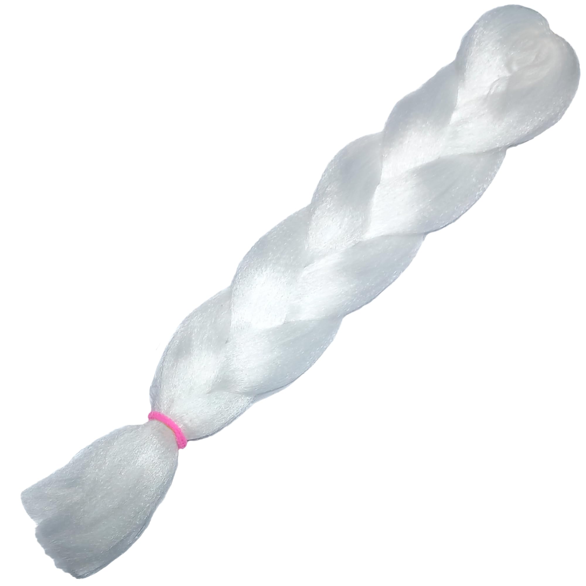 PELUCA TRENZA 100GR COLOR BLANCO