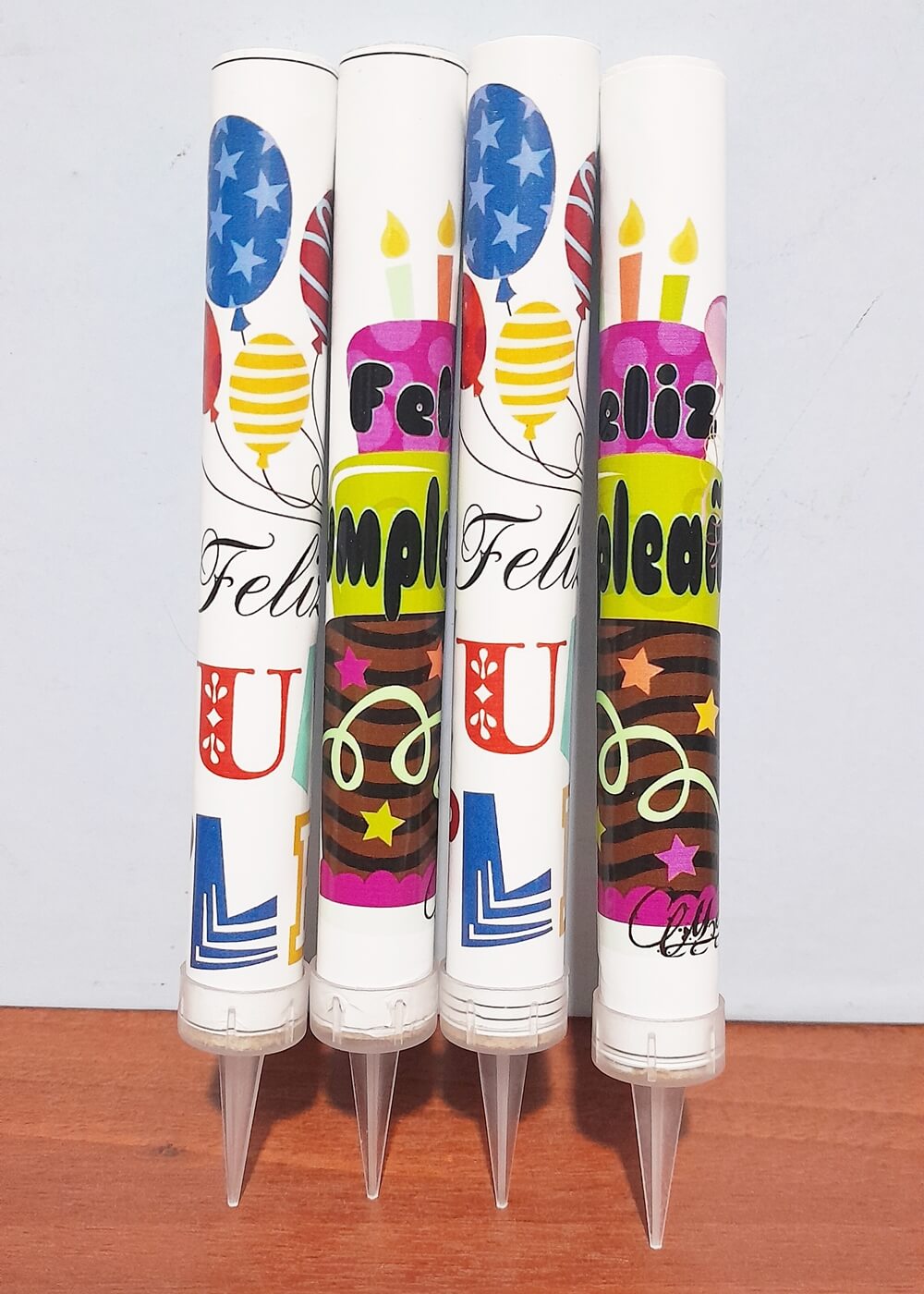 VELA BENGALA x 4 FELIZ CUMPLEAÑOS