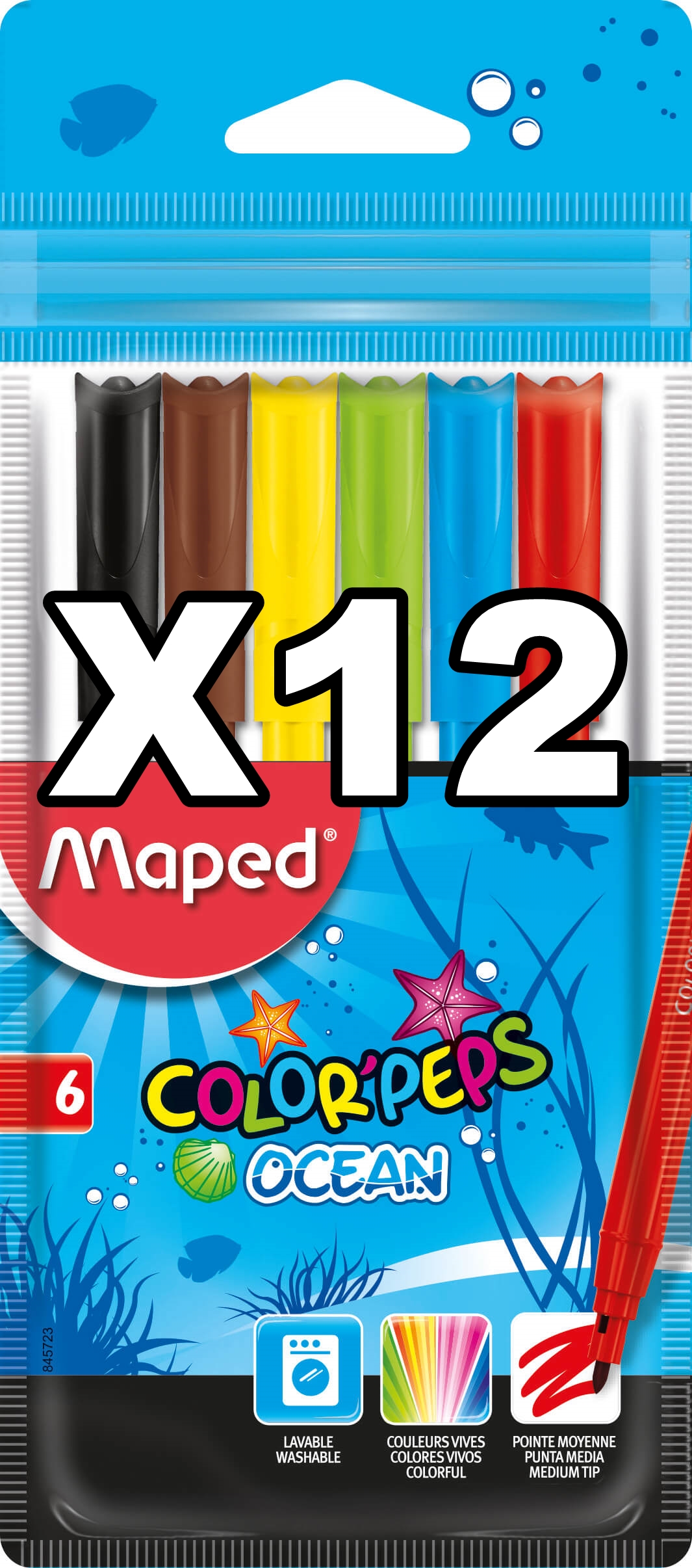 FIBRA MAPED OCEAN X 6 CAJA X12