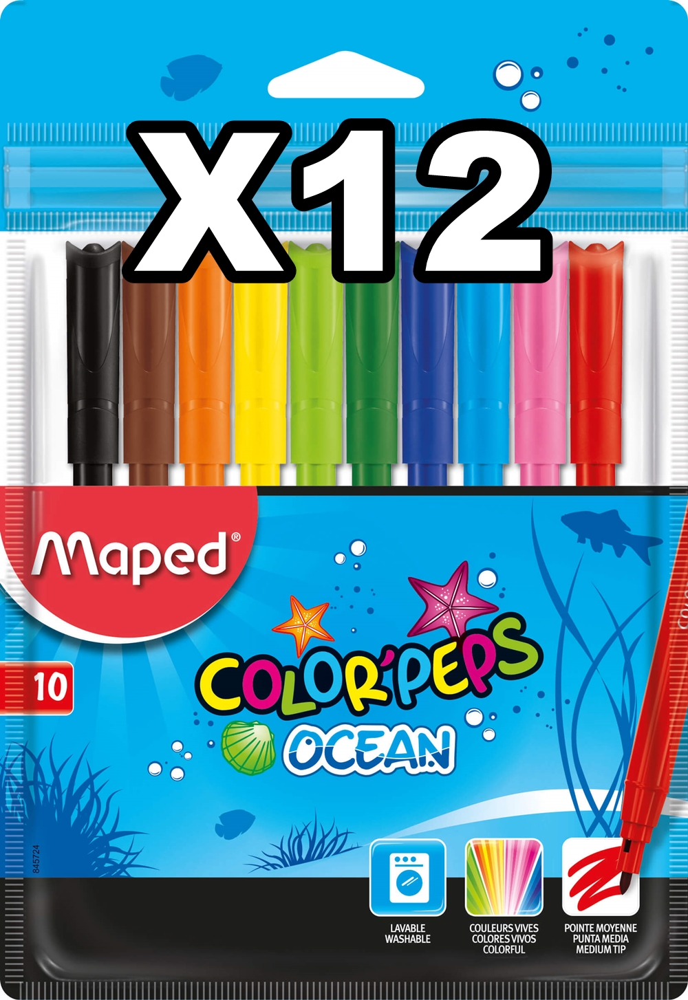 FIBRA MAPED OCEAN X10 CAJA X12