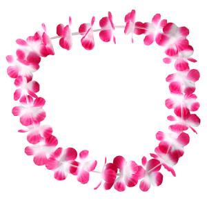COLLAR HAWAIANO TELA ROSA PARTY S.