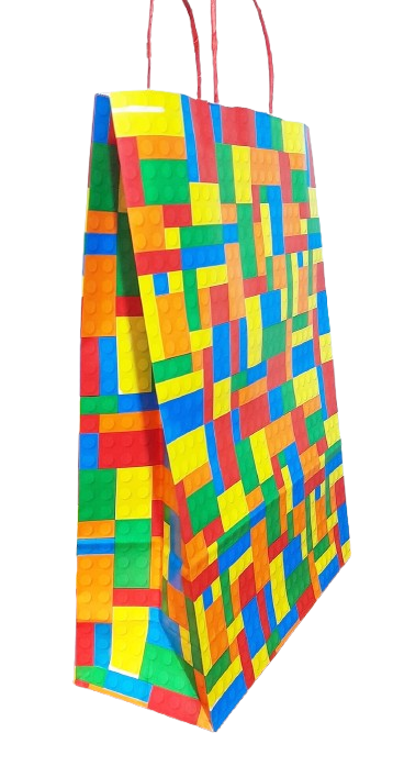 BOLSA C/CORDON 30x41 BLOQUES COLOR