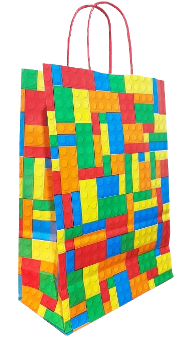 BOLSA C/CORDON 22x30 BLOQUES COLOR