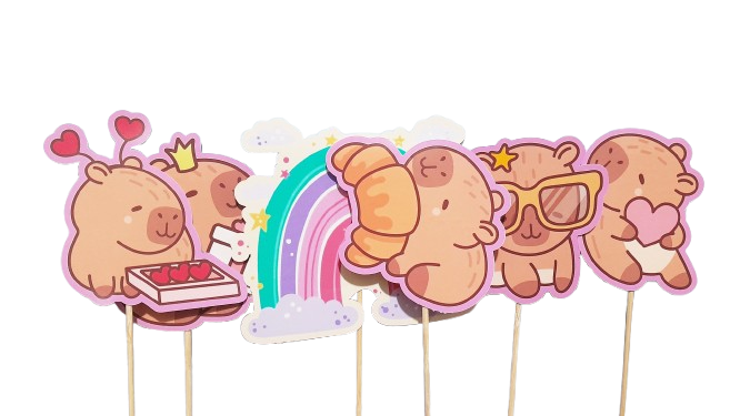 CAKE TOPPER PERSONAJES CAPIBARA