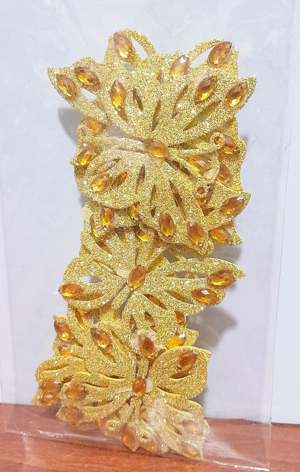 ADORNO MARIPOSA C/APLIQUE X10 ORO