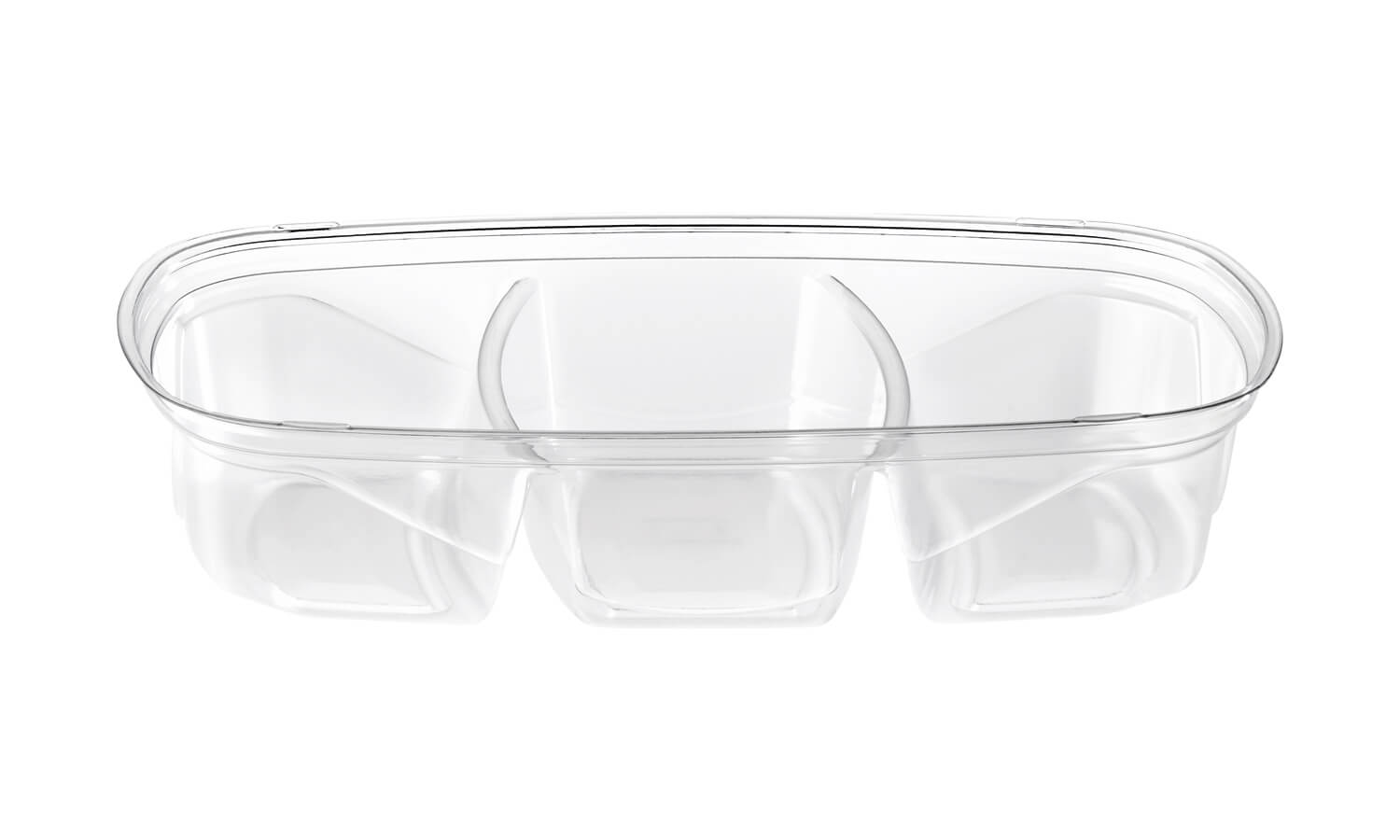 BOWL OVALADO CON TAPA 3 DIVISIONES