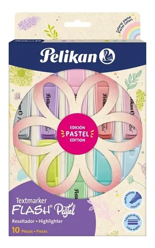 RESALTADOR PELIKAN SET X10 PASTEL