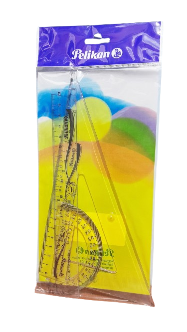 JUEGO DE GEOMETRIA PELIKAN X 3 PIEZAS