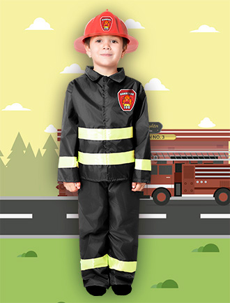 DISFRAZ CANDELA INFANTIL BOMBERO NEGRT-3
