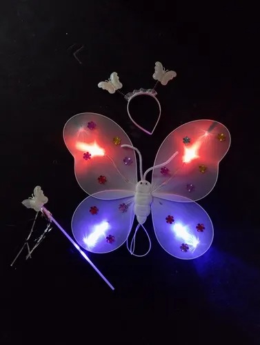 ALAS MARIPOSA SET LED YJ0729 BLANCO