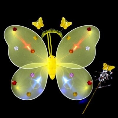ALAS MARIPOSA SET LED YJ0729 AMARILLO