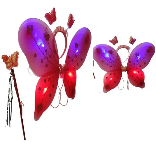 ALAS MARIPOSA SET LED YJ0729 ROJA