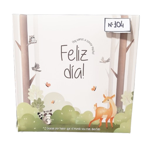CAJA 104 DE TORTA 26x26x10 FELIZ.D BOSQU