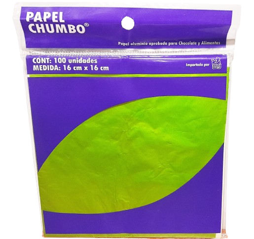 PAPEL ALFAJORES 16x16 LISOx100 U VERDE M