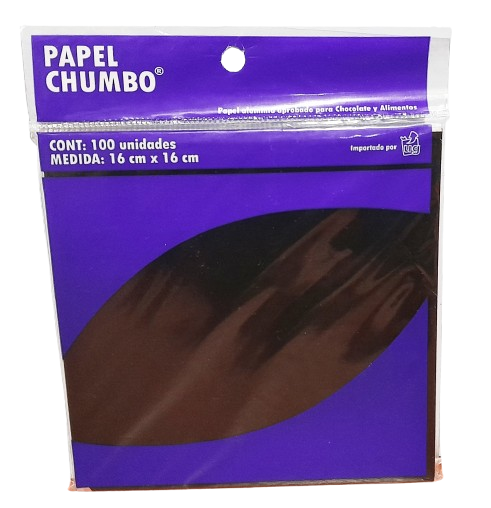 PAPEL ALFAJORES 16x16 LISOx100 U NEGRO