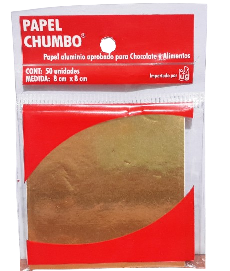 PAPEL BOMBONES LISO MET AMARILLO x50u