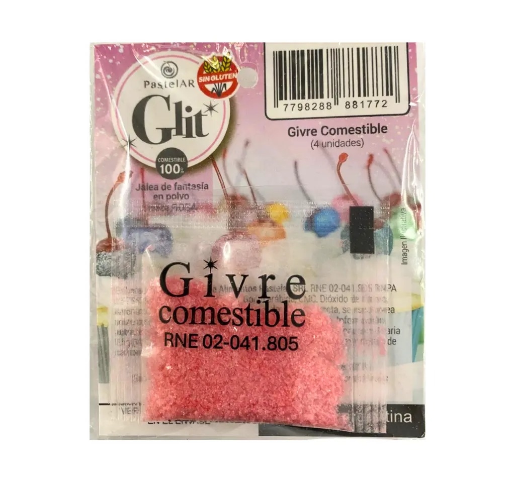 BRILLANTINA COMESTIBLE ROSA x 4 WEB