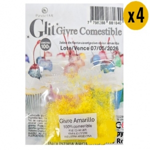 BRILLANTINA COMESTIBLE AMARILLO x 4 WEB
