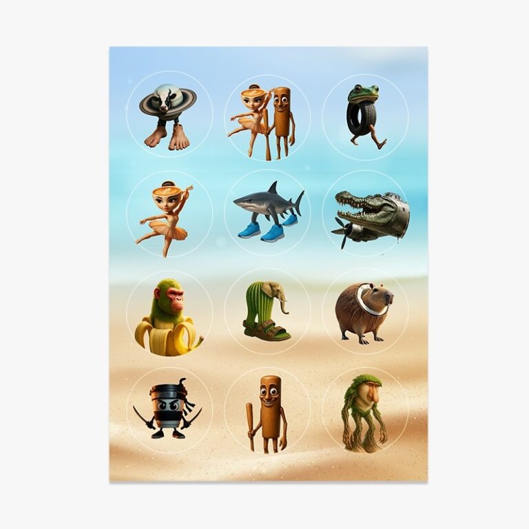 LINEA BRAINROT STICKER G.M x120