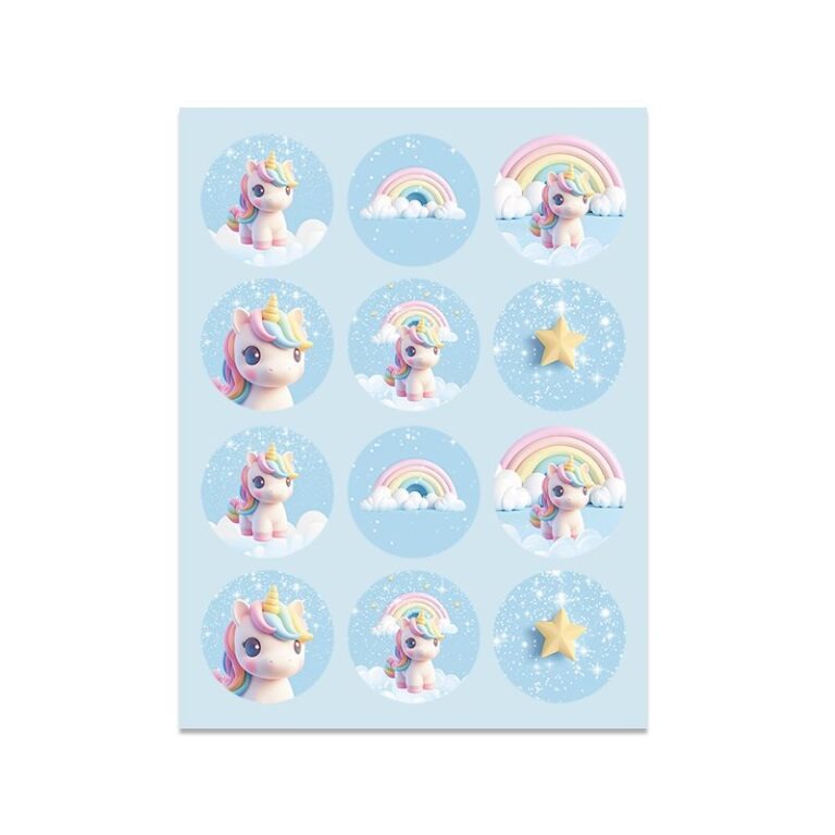 LINEA UNICORNIO PASTEL STICKERS x120