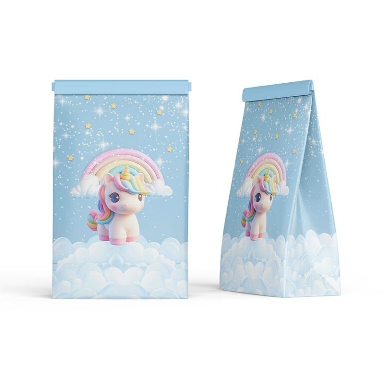 LINEA UNICORNIO PASTEL BOLSITA PAPEL x10
