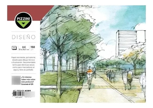 BLOCK DIBUJO A4 150GR30HSPIZZINI EMBL
