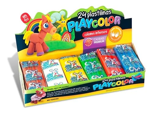 PLASTILINA PLAYCOLORx24u SURTIDO