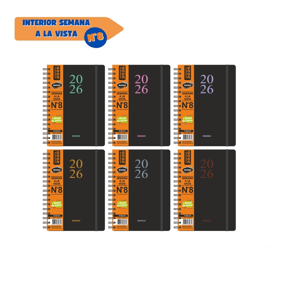 AGENDA Nº8 SEMANAL ECOBLACK