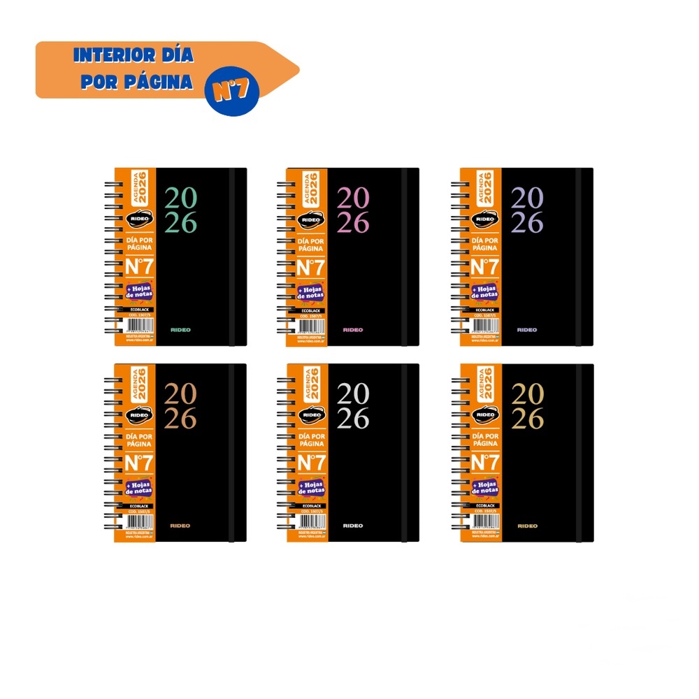 AGENDA Nº7 DIA X DIA ECOBLACK