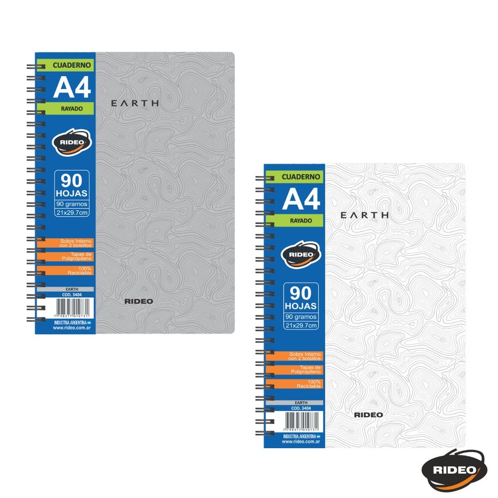 CUADERNO A4 RIDEO PPP EARTH X90HJS =